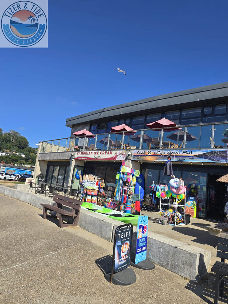 Seafront shops and cafes near the harbour